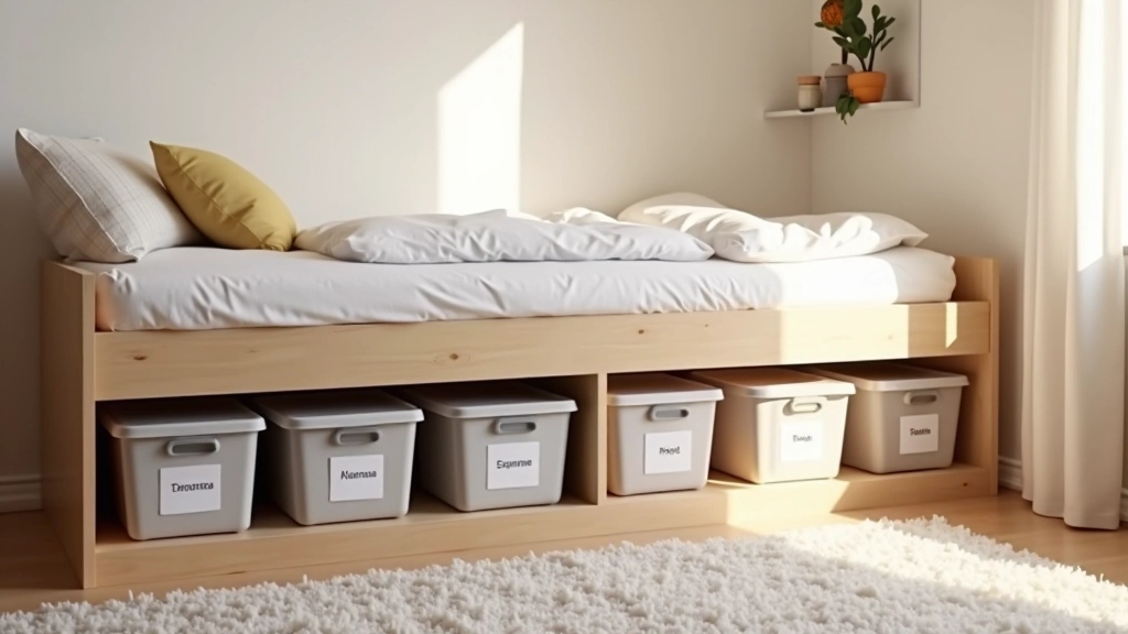Under-bed storage organization system